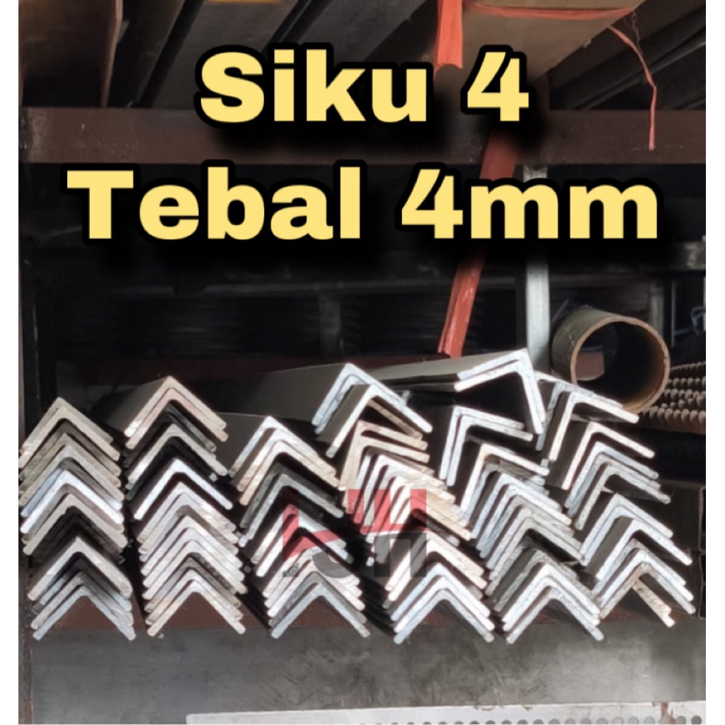 Besi siku 40x40 , besi siku 4x4 tebal -+ 4mm siku besi serbaguna tanpa lubang. ukuran panjang tersed