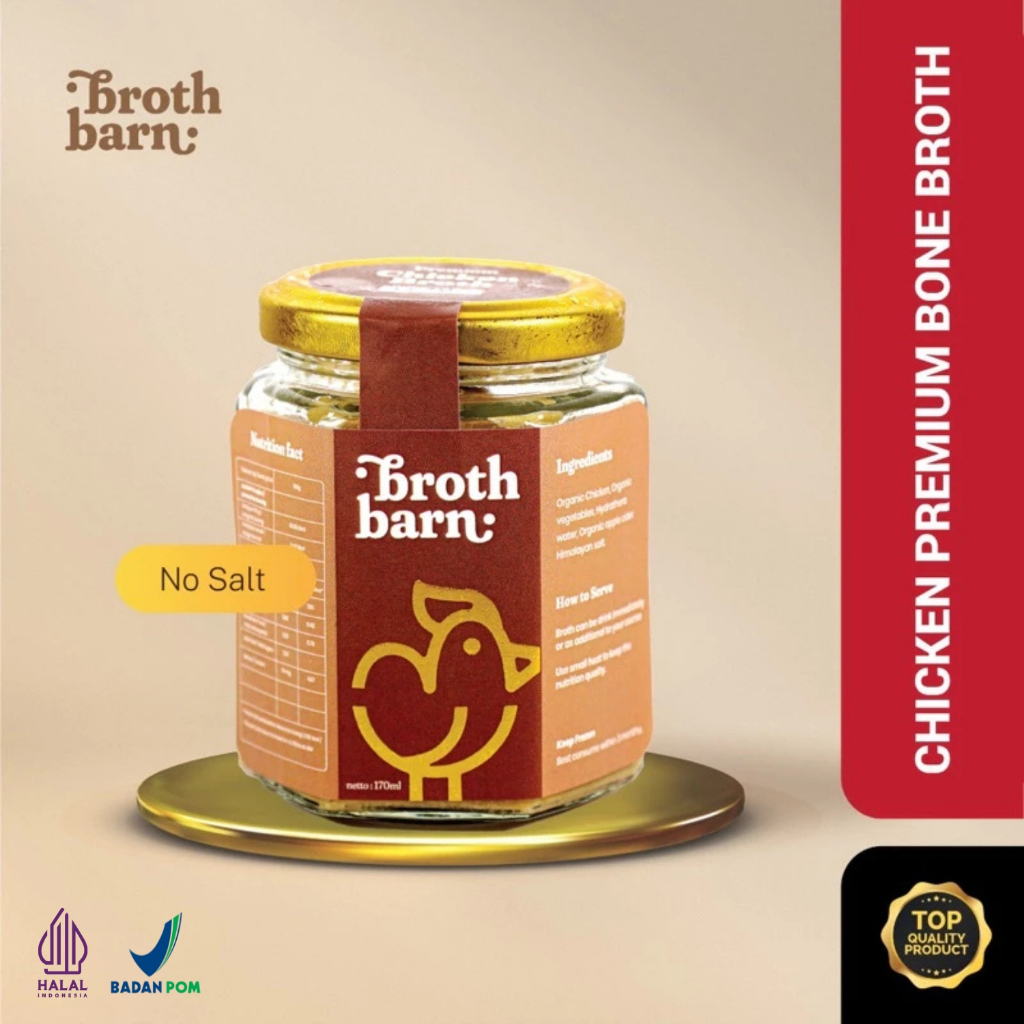 

Broth Barn - Premium Chicken Bone Broth Saripati Kaldu Ayam (Unsalted) 170ml