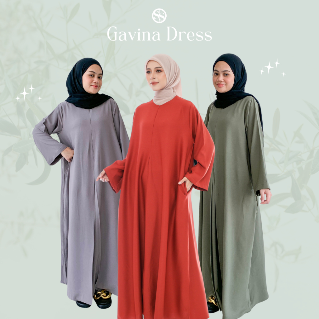Gavina Series - Abaya Dress / Gamis Wudhu Busui Friendly / Abaya Premium Lady Zara