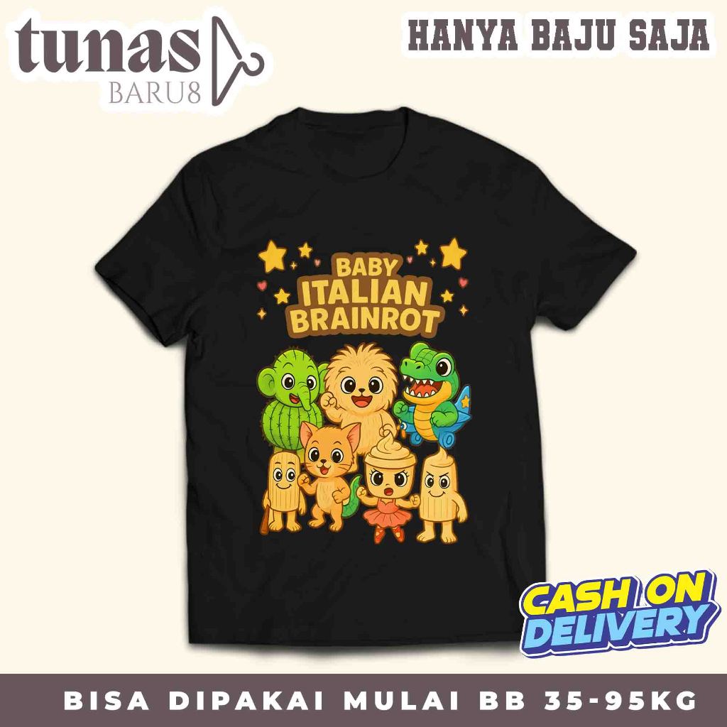 Baju Kaos Premium Anomali Brainrot Baby Anomali - Tshirt Distro Anomali Untuk Cowok Cewek
