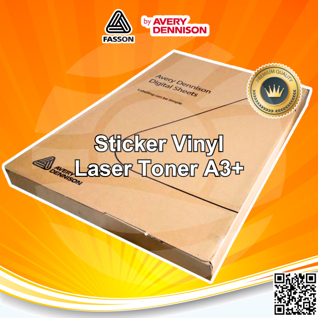 

FASSON Avery USA - Sticker Vinyl Laser Digital Print A3+ Stiker anti air tidak mudah sobek - Pack