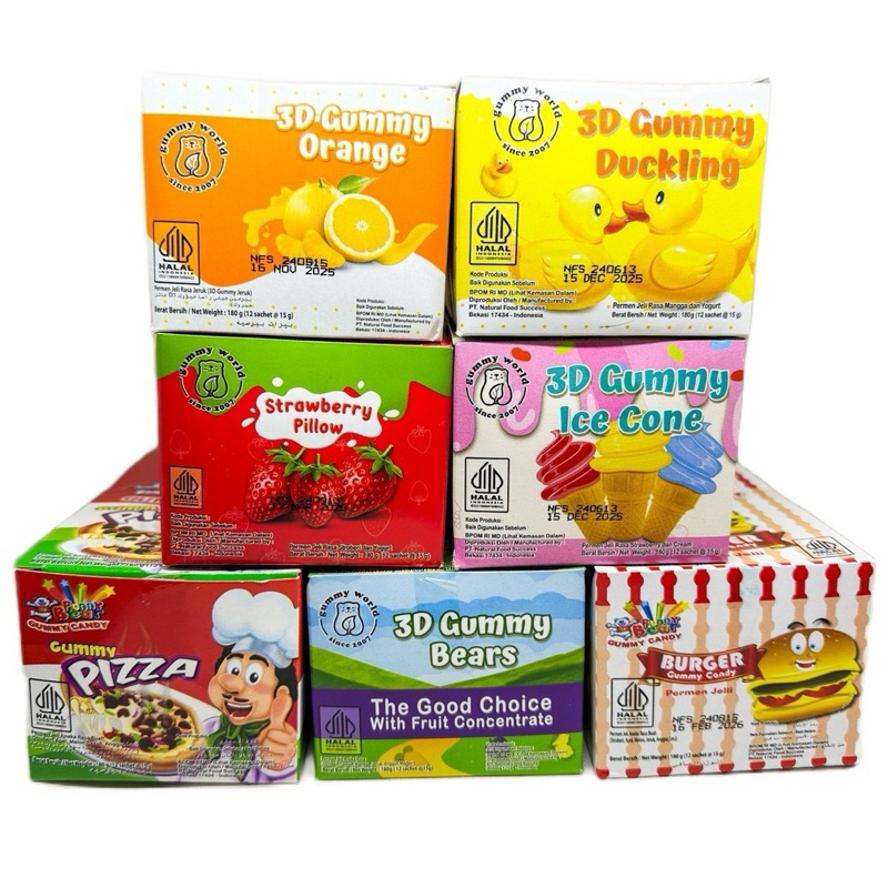 

3D Gummy 12. permen jelly. PAK