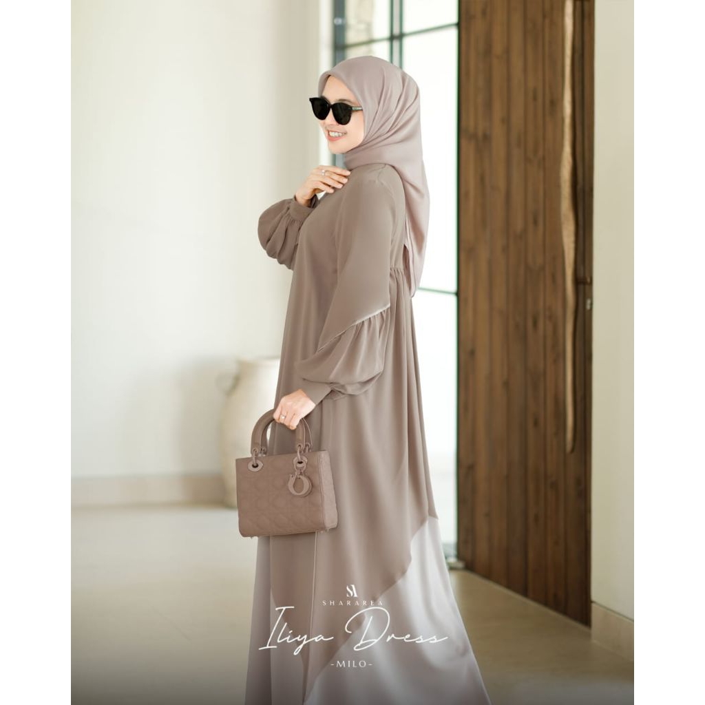 GAMIS ILIYA DRES TWO TONE COLOR COMBINATION ORIGINAL BY SHARAREA