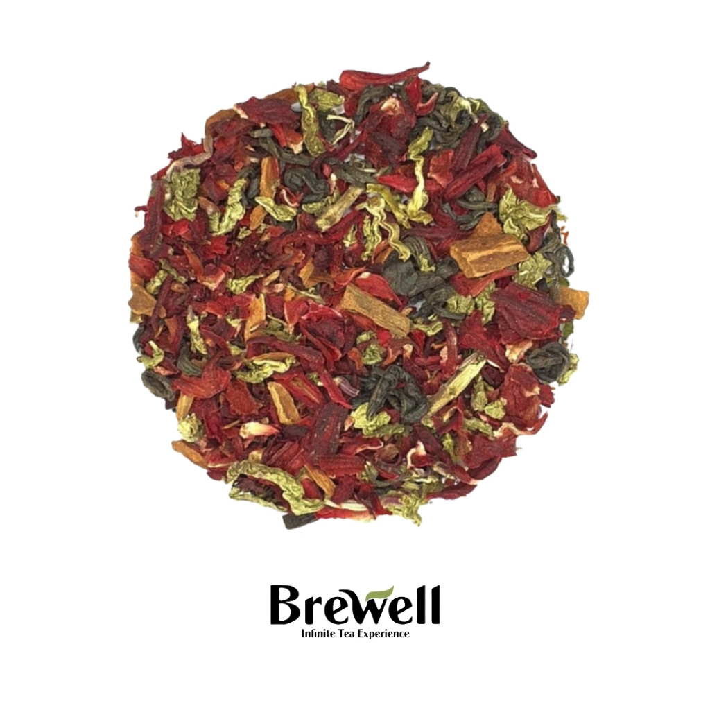 

[BREWELL] Spice Velvet Loose Tea 15gr - 50gr | Campuran Teh Hijau, Rosella, Peppermint, Kayu Manis | Teh Herbal Premium