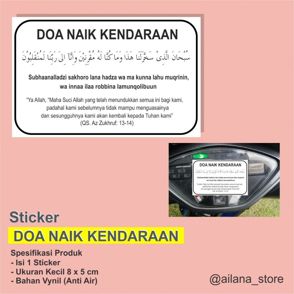 

STICKER DOA NAIK KENDARAAN UKURAN KECIL