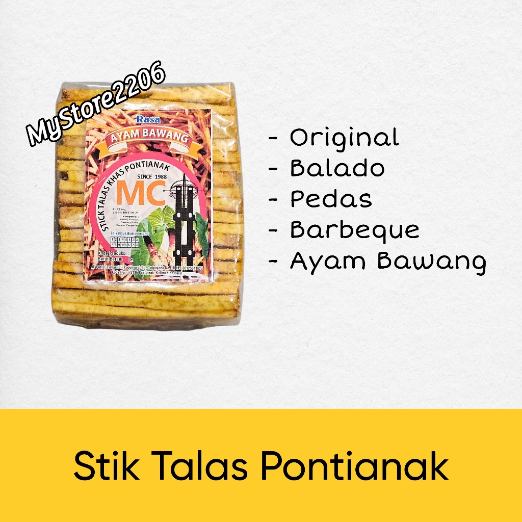 

Stik Talas / Stick Talas / Bu Si / Busi / Snack Talas MC dan ASEN - Pontianak