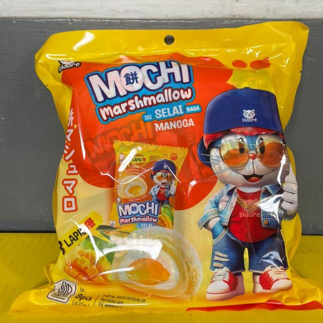 

Mochi Mangga silkys Marshmallow Lembut Aneka Rasa Coklat Taro Kacang merah by Sidore 1pack Isi 8 Pc nagasaki snowcake