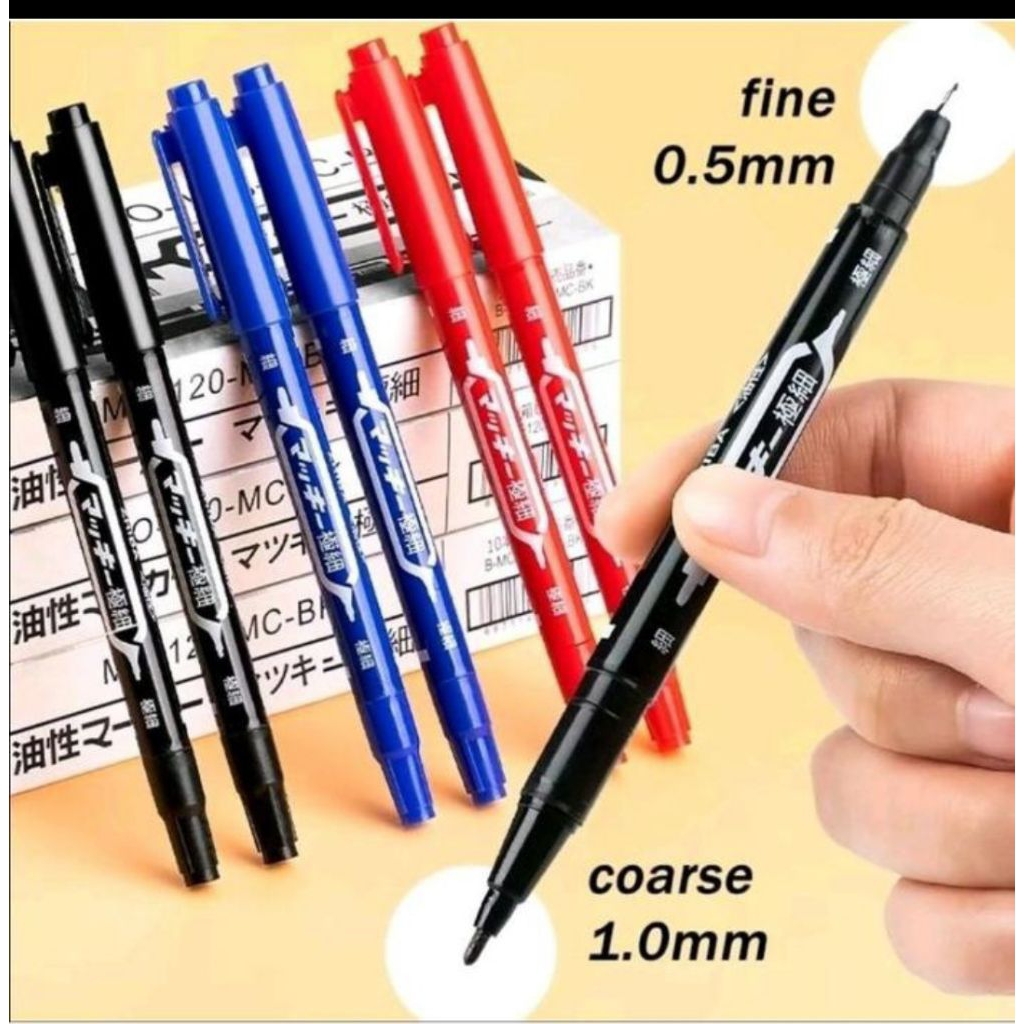 

Gratis Ongkir Gojek Spidol Double Marker 2 Sisi Pen 2 in 1