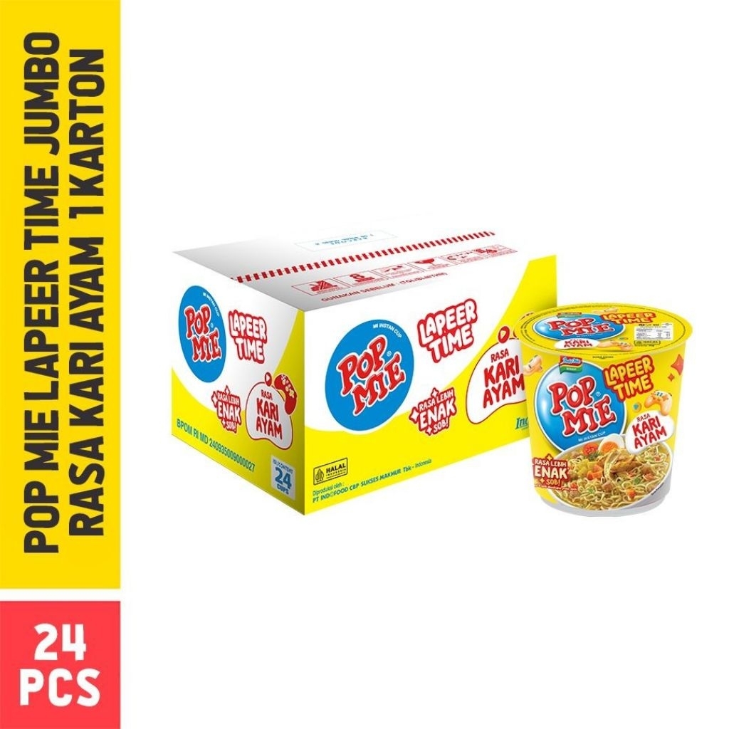 

Pop Mie Mi Instan Lapeer Time Karo Ayam Cup 75 gr 1 Dus