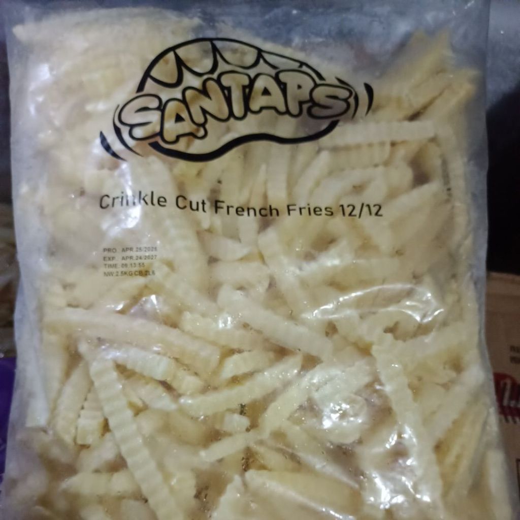 

santaps kentang crinklecut beku kemasan 2.5kg