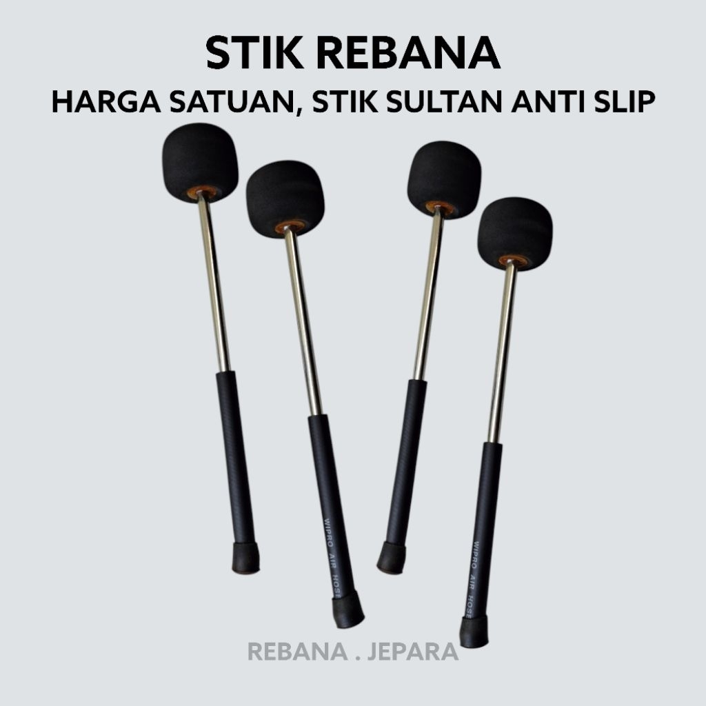 Stik Bass Rebana Stik Bass Hadroh Stik Drumband Stainless
