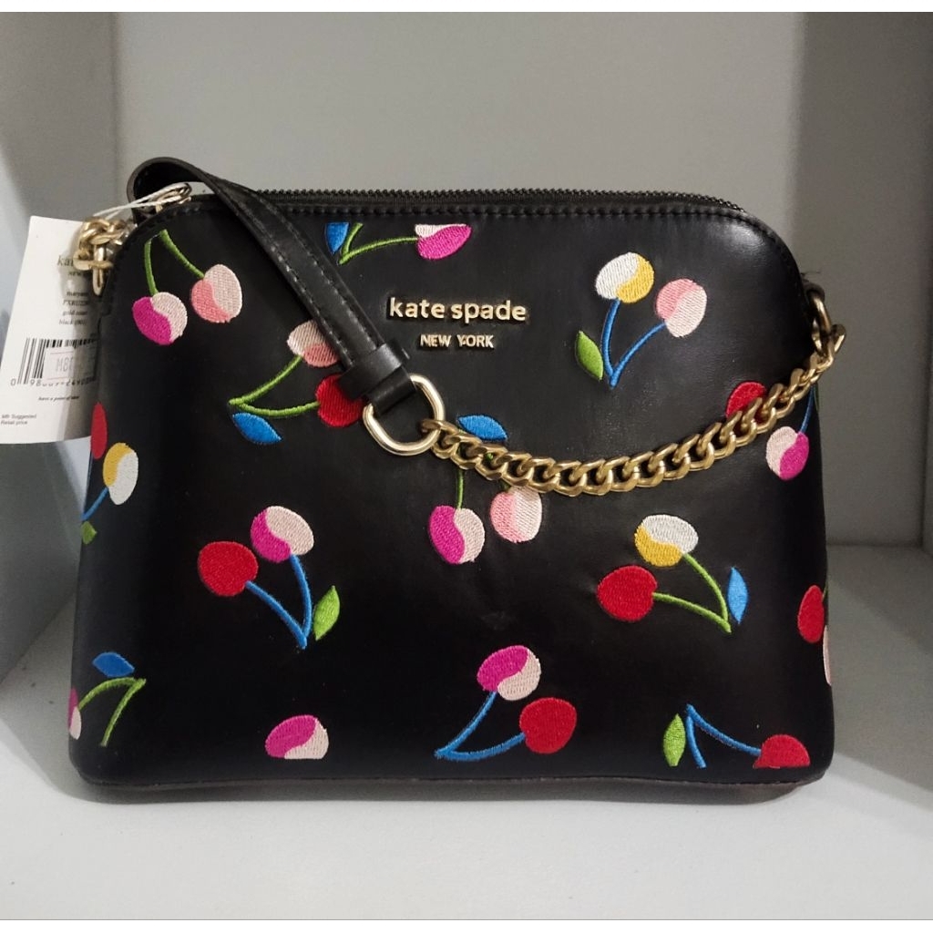 tas sling bordir tali panjang kombinasi rantai