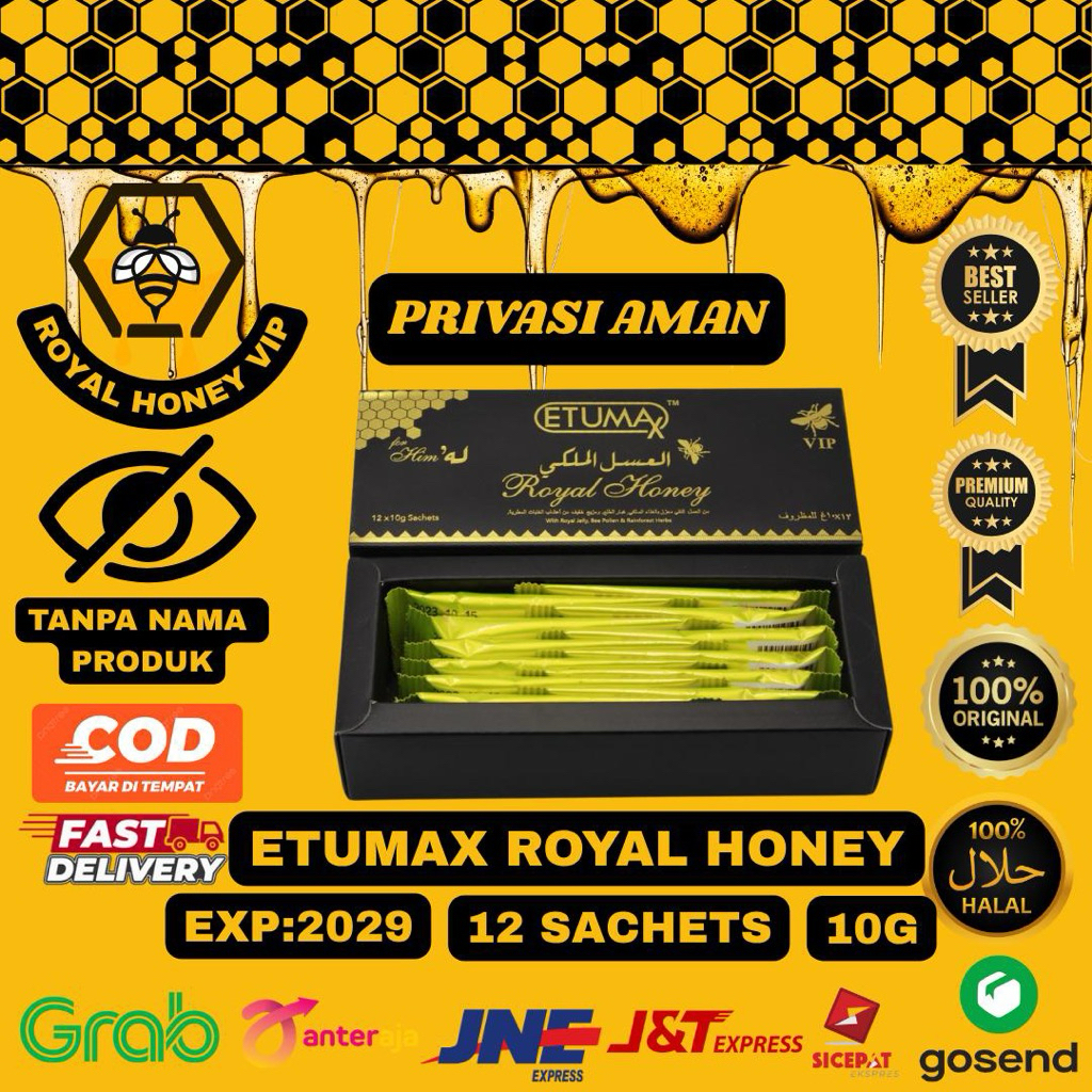 

Madu Etumax Royal Honey VIP for Him Original 1 Box = 12 Sachet