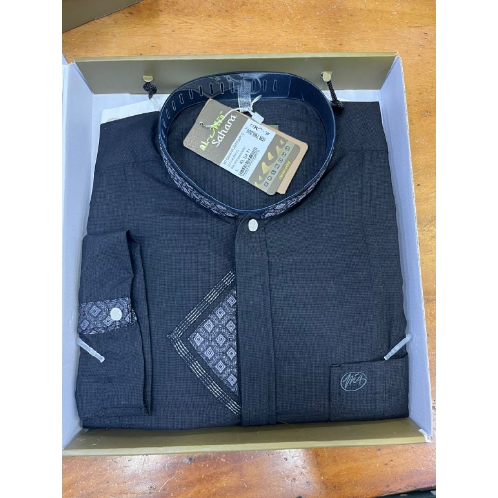 Koko almia terbaru/baju Koko almia panjang warna tangan polos 100% almia original