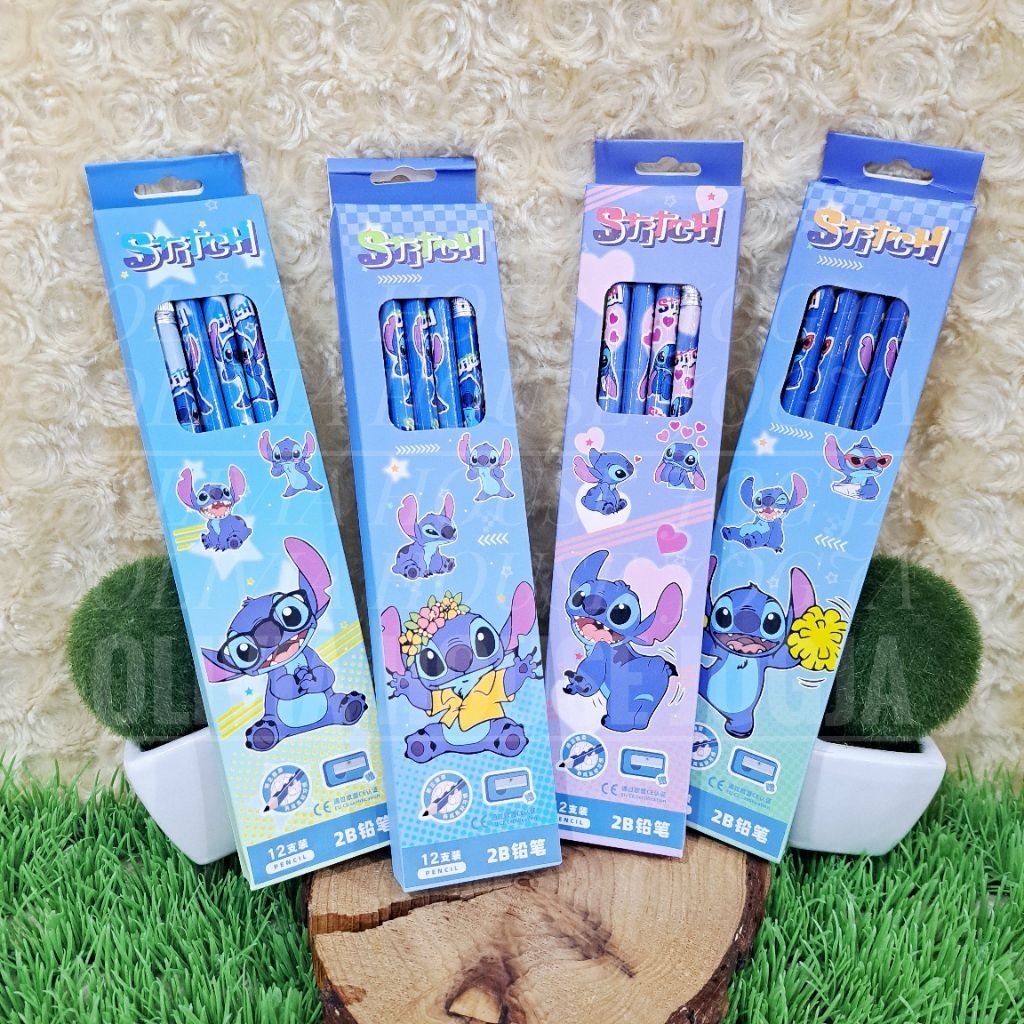 

Pensil Stitch 2B Rautan Pencil Stitch Set 12 pcs Pensil Rautan Stitch 2B Box Set