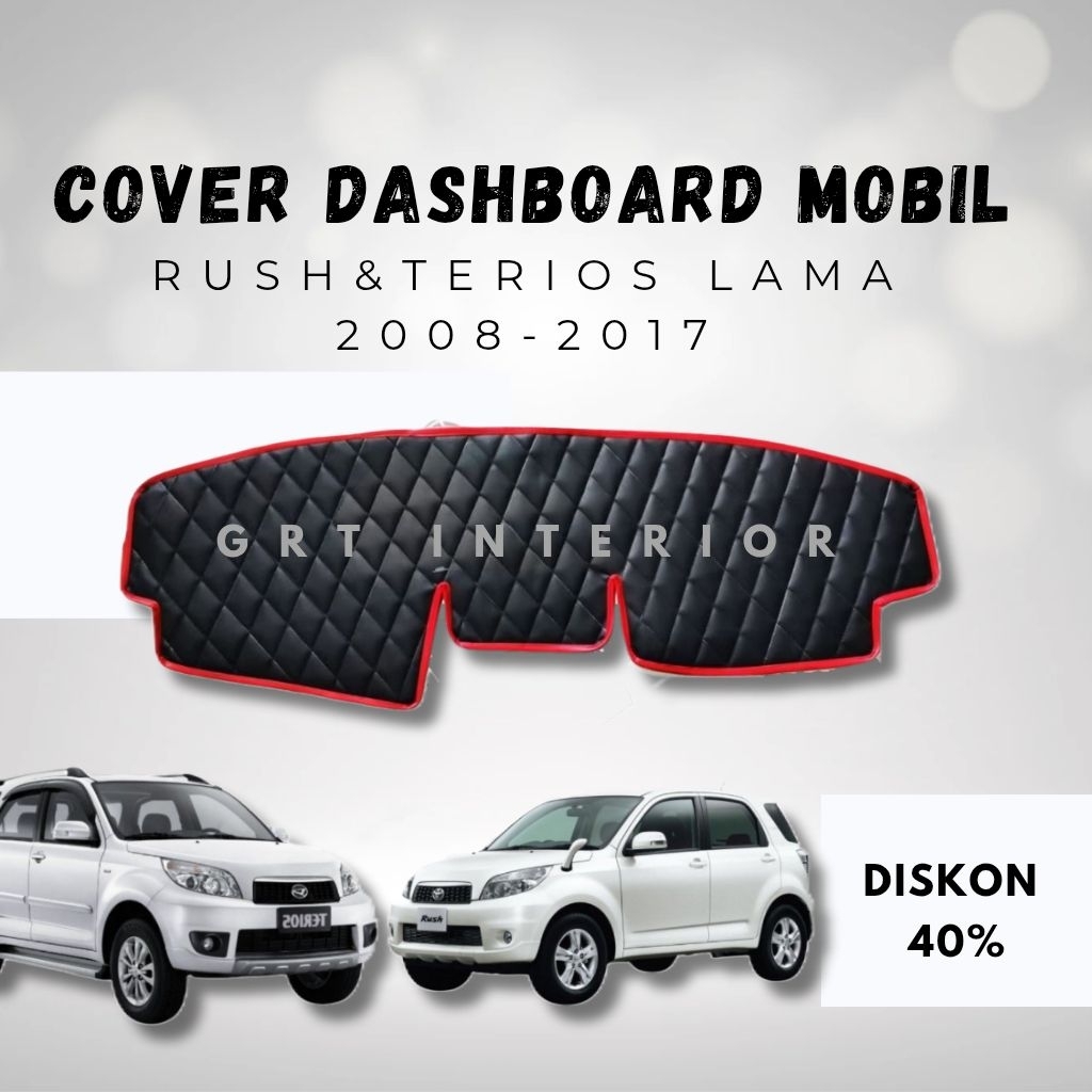 PROMO ALAS /COVER DASHBOARD MOBIL RUSH&TERIOS lama thn 2008-2017 Bahan kulit sintetis premium motif 