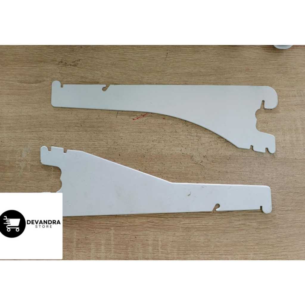 Bracket / Penyangga Shelving Rak Gondola Minimarket Ukuran 28cm/33cm