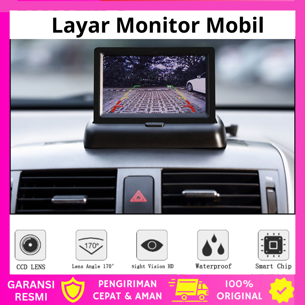 LCD TFT Monitor Kamera Parkir Mobil - Monitor Mobil - TFT LCD 4.3 Inch