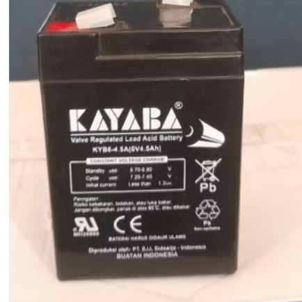 Aki Battery 6V 4.5Ah Aki Sepeda/Kendaraan Listrik/UPS merk KAYABA
