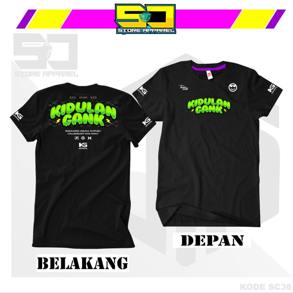 Kaos Custom Pemuda Kidulan Gank 2025 Dengan Konsep Kekinian Sablon Satuan Sablon Custom
