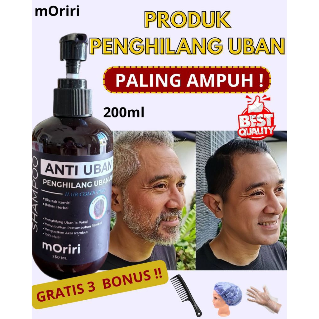 NEW SHAMPOO UBAN PENGHITAM RAMBUT Hasil Permanen SEKALI PAKAI UBAN HILANG [terbaik][terlaris]