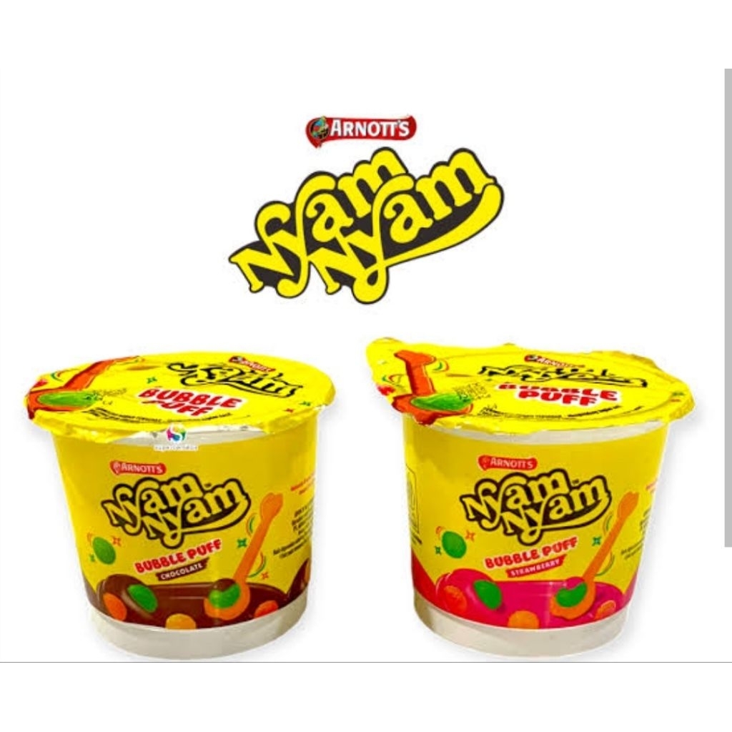 

nyam nyam bubble puff chocolate strawberry 18gr