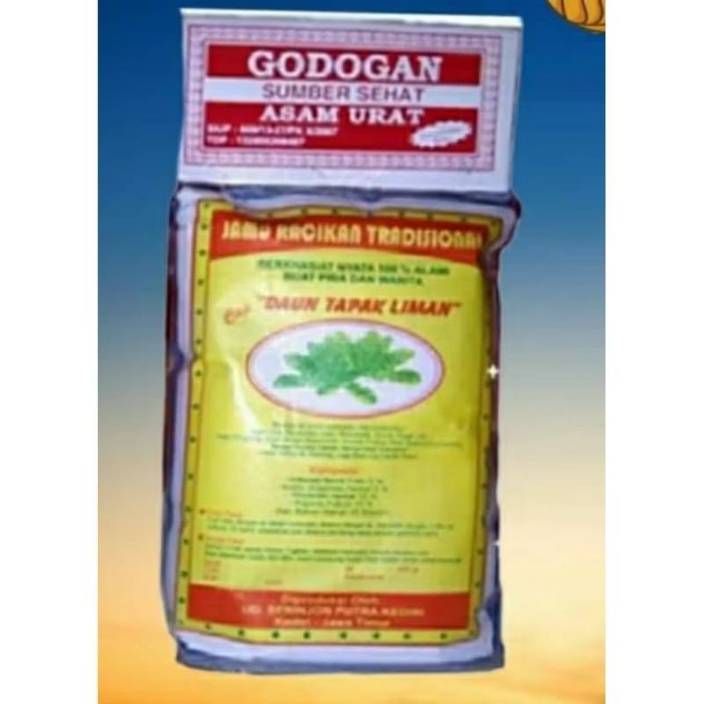 

asam urat kesemutan jamu godog tradisional cap daun tapak liman