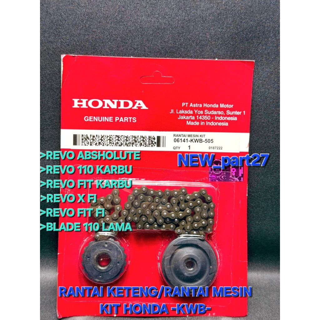 Rantai keteng/kamprat set (KWB) Revo absolute/blade 110/revo fit/revo x/Revo 110 (rantai mesin)