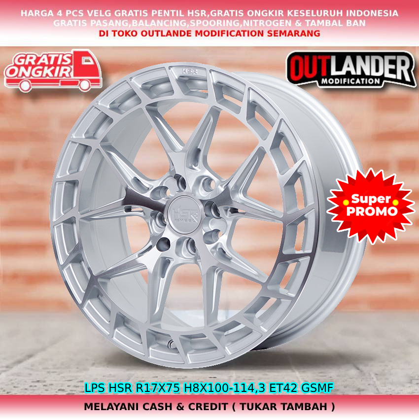 velg hsr r17 velg mobil Kijang LGX Veloz Avanza Triber Latio Livina Xenia Panther dll hsr lps r17
