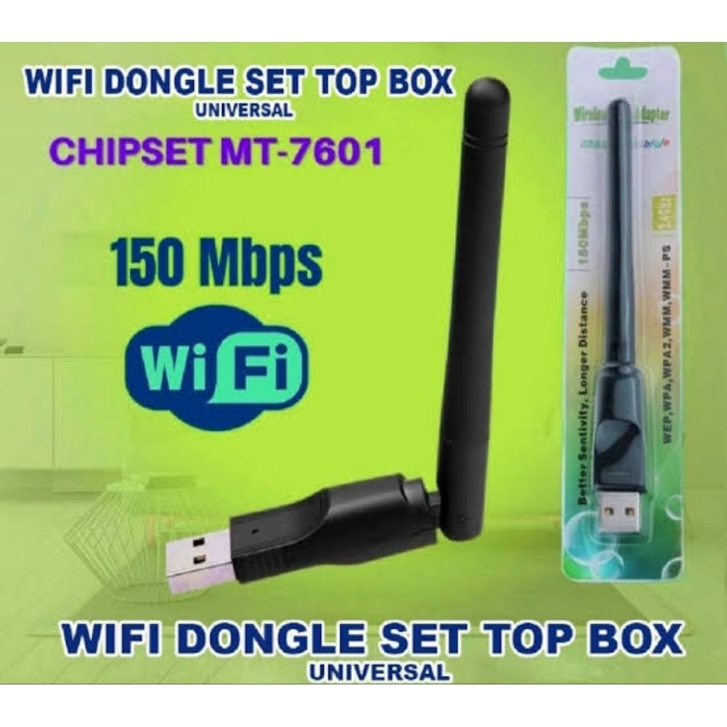 Dongle WiFi Set Top Box STB Wireless LAN Cards Adaptor & Network USB Received Antena Alat Device Sin