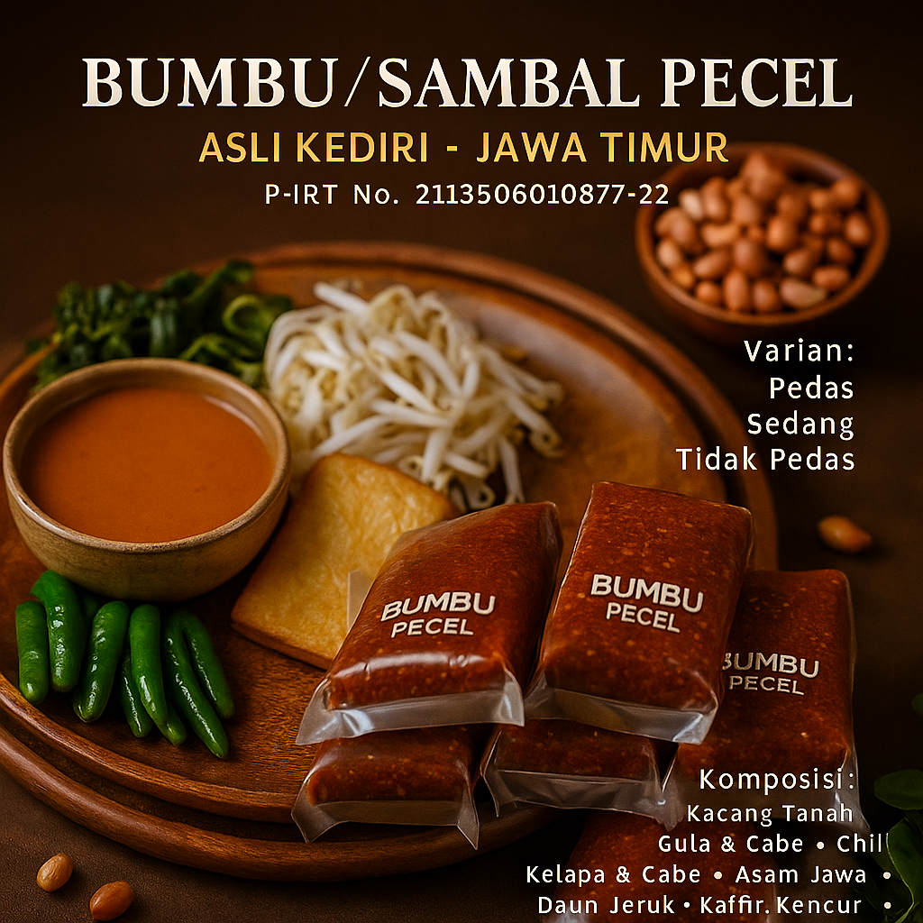 

Bumbu Sambal Pecel 250g asli Kediri Jawa Timur