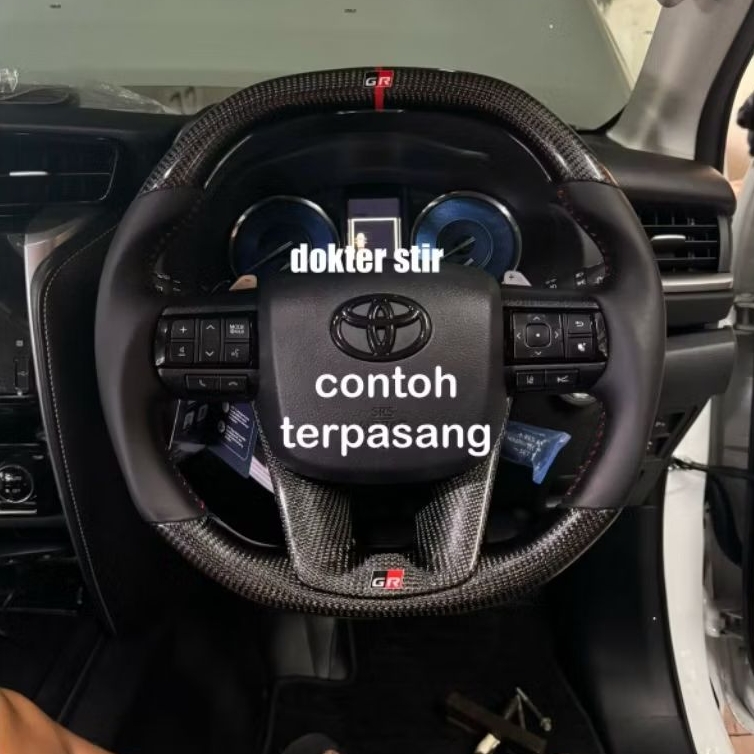 lingkar stir Fortuner carbon dan panel v carbon, lingkar stir Fortuner gr carbon asli