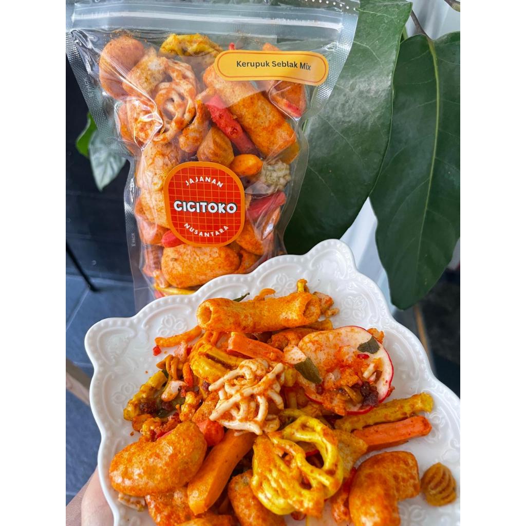 

CICITOKO Jajanan Nusantara - Kerupuk Seblak Mix - Size kecil dan Besar