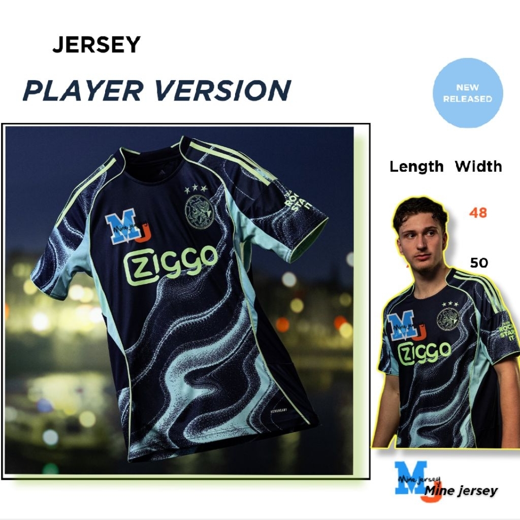 Jersey Player issue Ajax Away 2025 26 Player Version