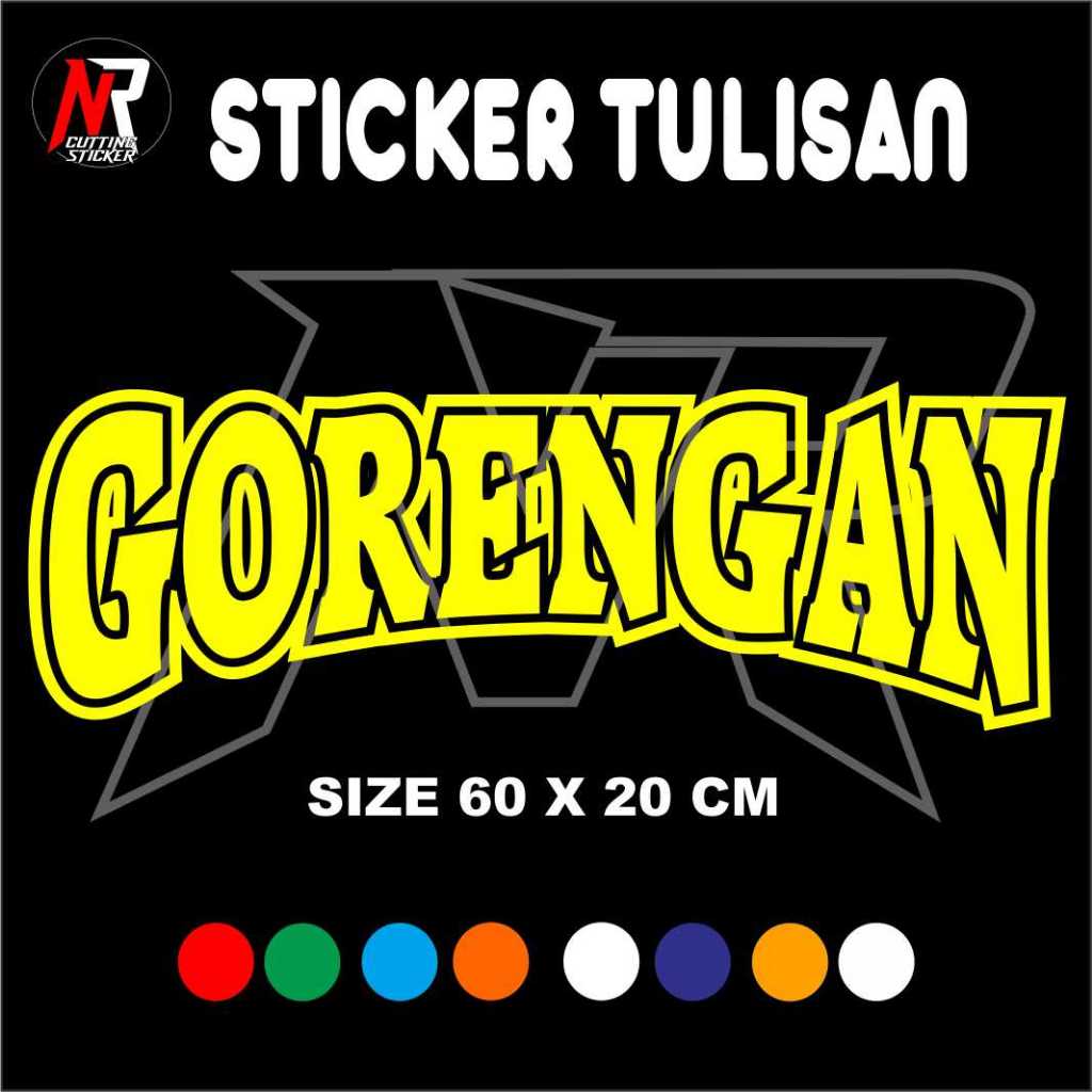 

STICKER TULISAN GORENGAN STICKE TULISAN UNTUK NAMA JUALAN DENGAN UKURAN 60 X 20 CM
