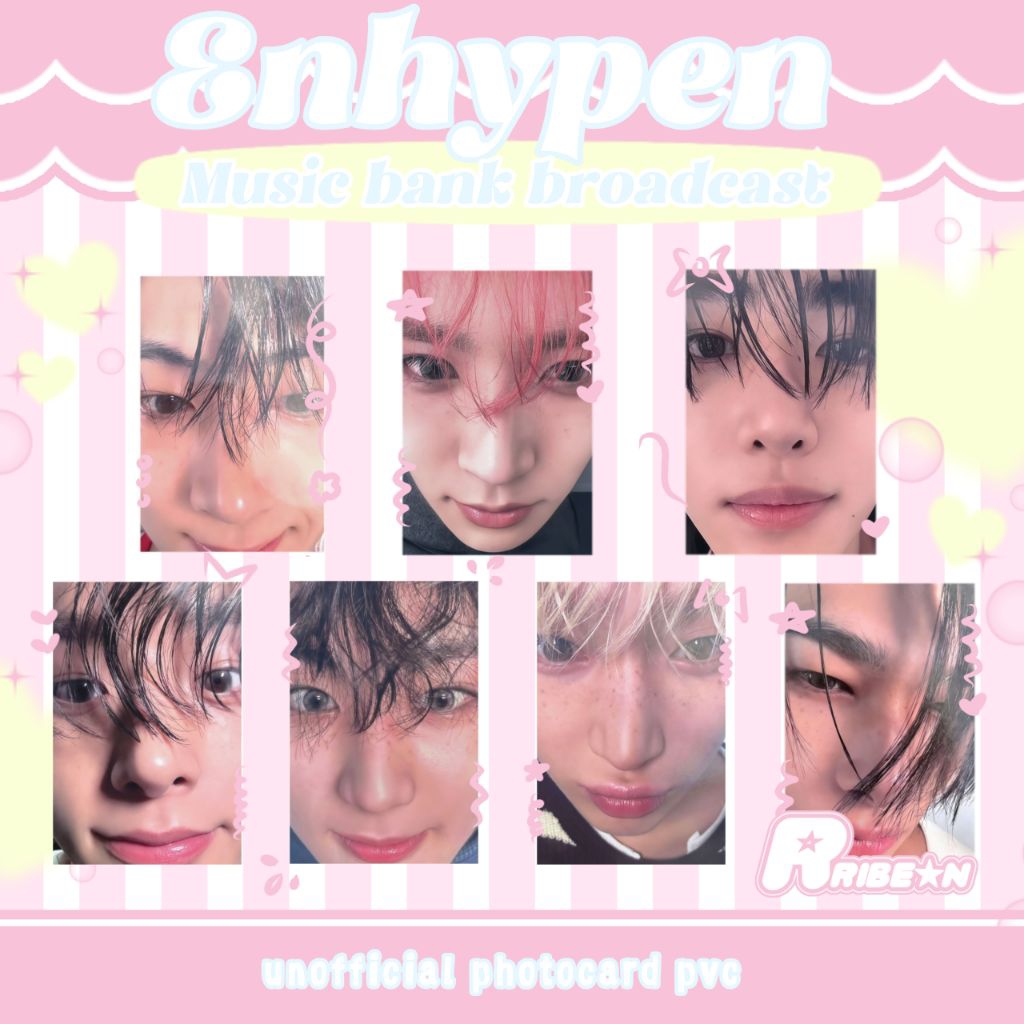 ENHYPEN MUSIC BANK BROADCAST PHOTOCARD UNOFFICIAL PVC