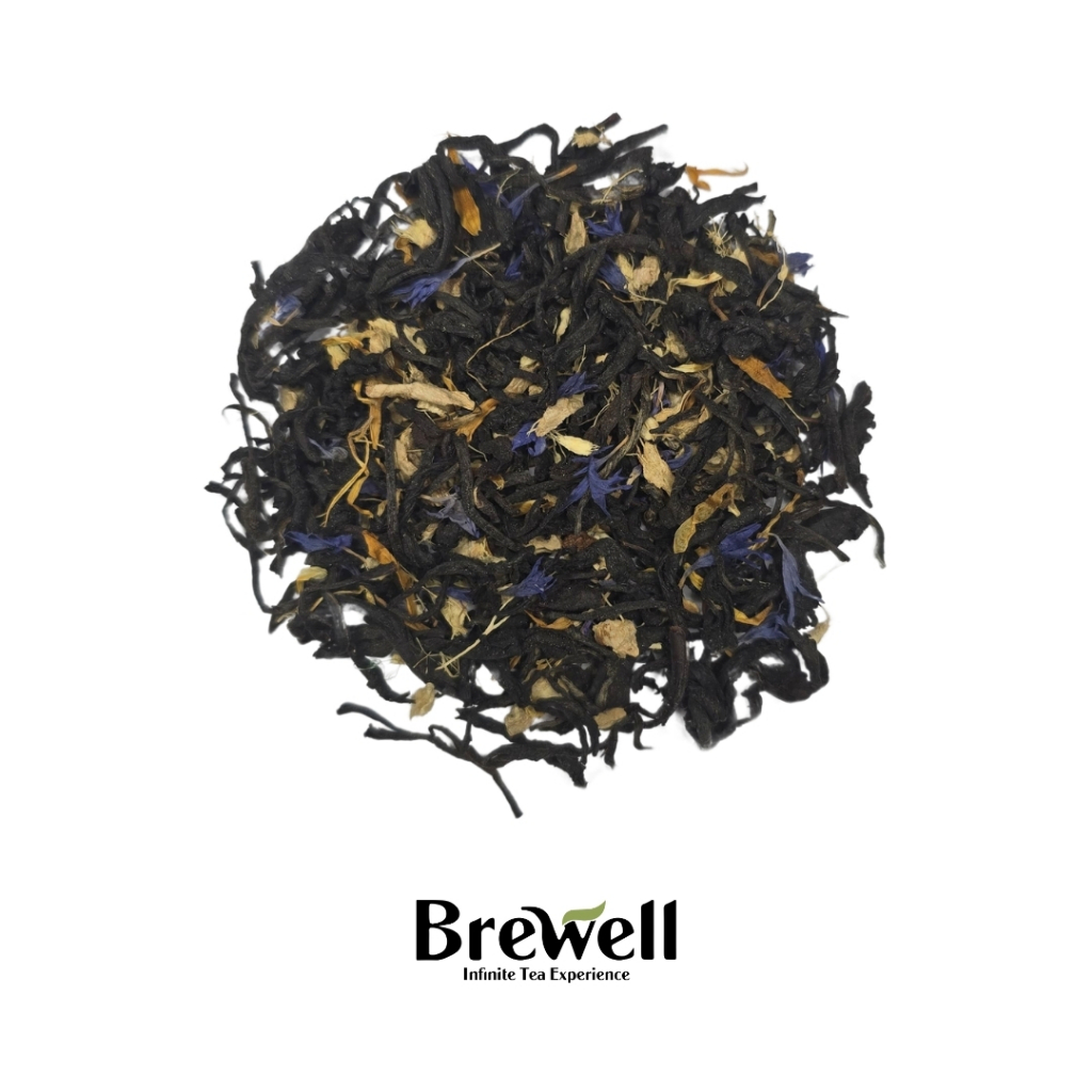 

GINGER BLACK Tea Blend - Black Tea Ginger Blue Corn Flower 250 Gram / 500 Gram