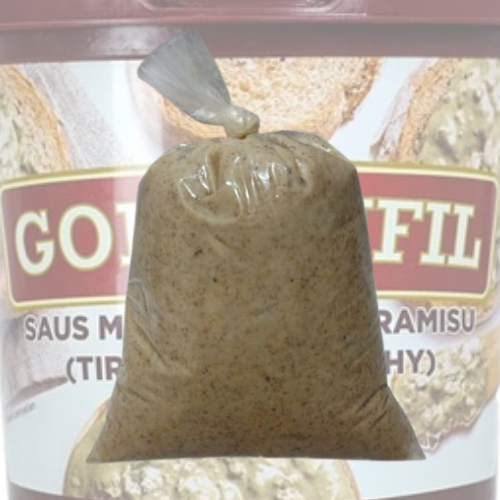 

Goldenfil Tiramisu Crunchy Saus Manis Rasa Tiramisu dengan Malt Crispi curah / repack