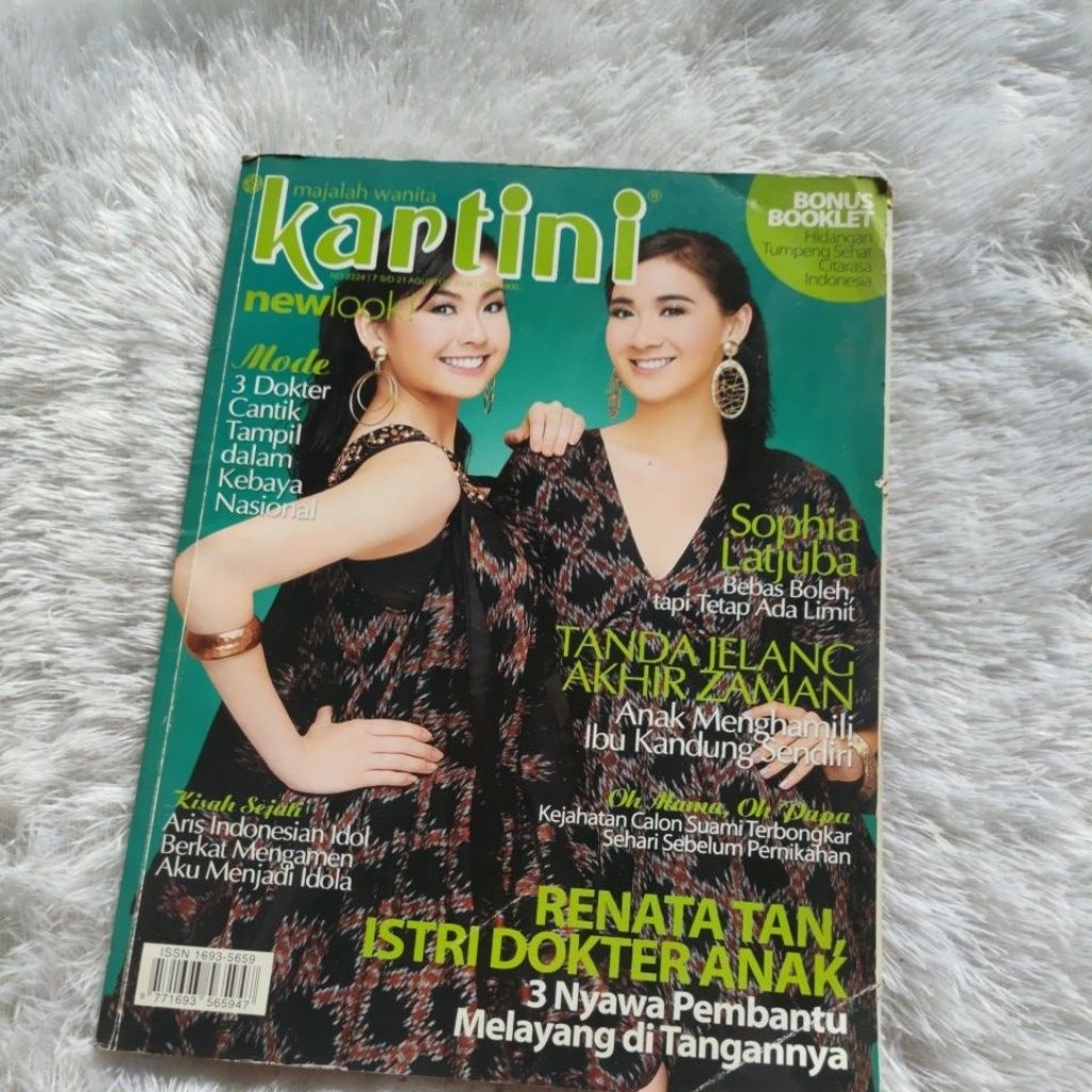 Majalah Kartini Agustus 2008 - Mode 3 Dokter Cantik Tampil dalam Kebaya Nasional original