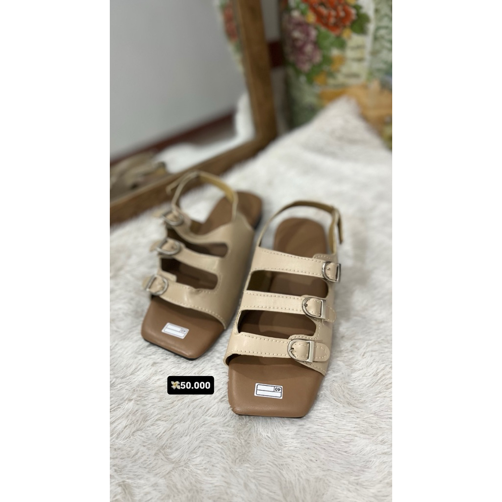 OFASHION sandal tali tali belakang wanita sepatu tali belakang wanita sendal wanita