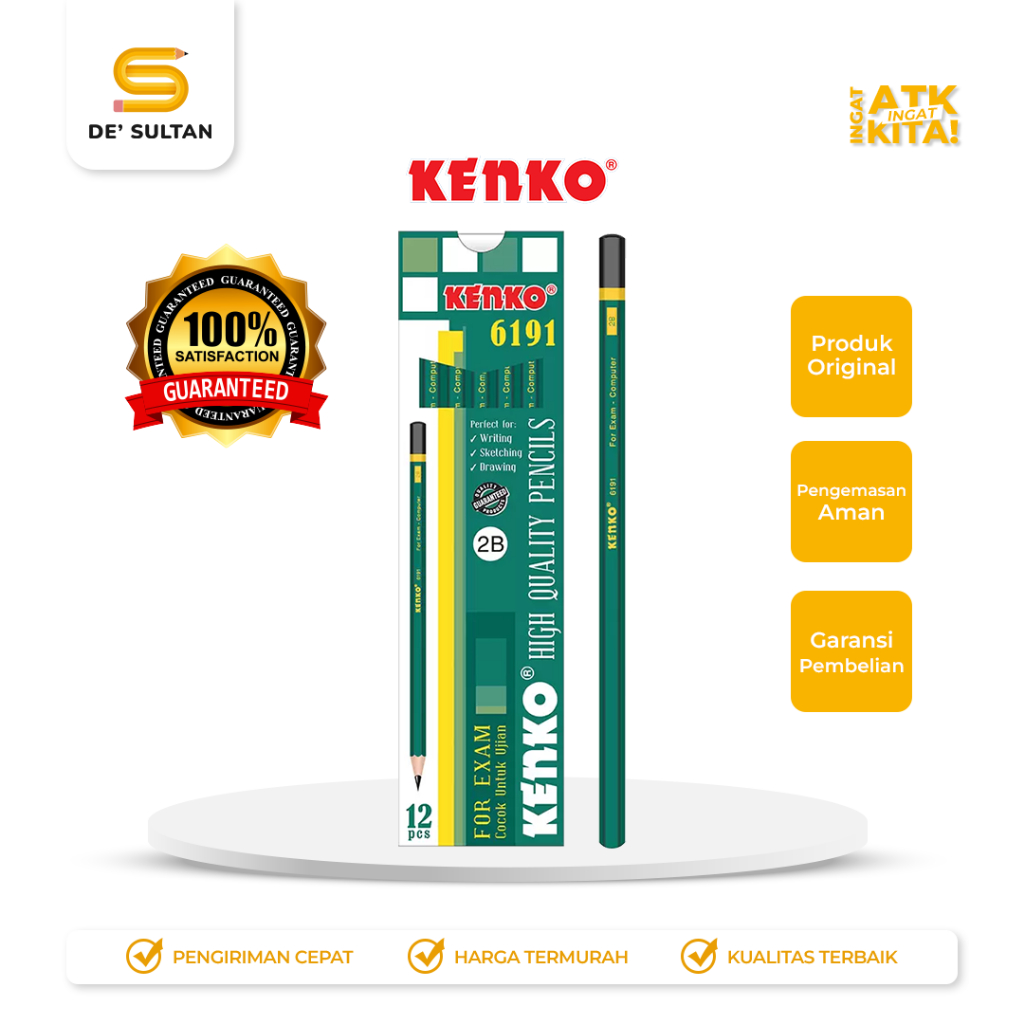 

KENKO PENSIL 2B 6191 (1LSN/ 12PCS)