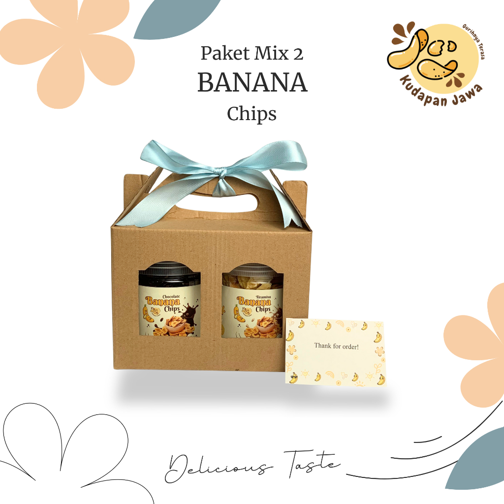 

GIFT KUDAPAN JAWA - MIX 2 RASA Keripik Pisang Full Coklat Lumer Melted Choco Banana Chips
