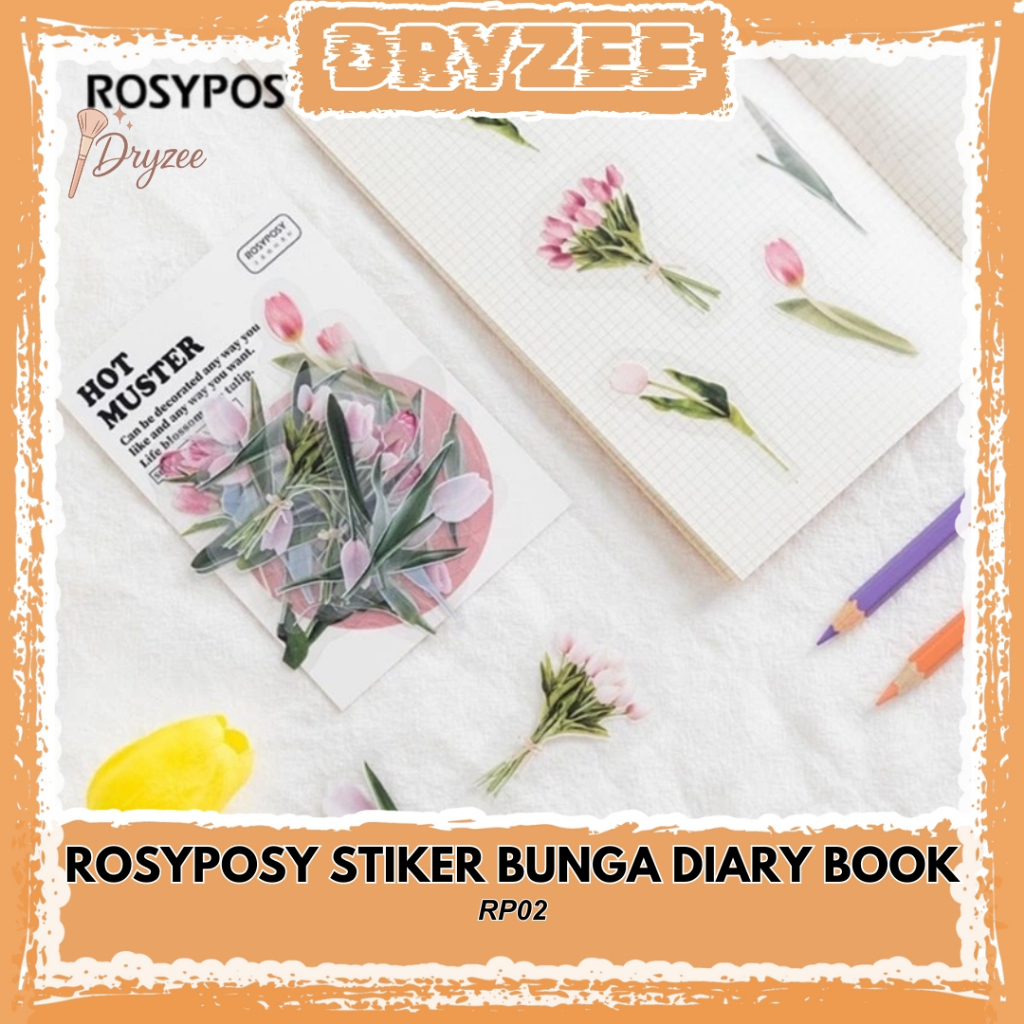 

ROSYPOSY Stiker Bunga Sticker Flowers DIY Diary Book - RP02