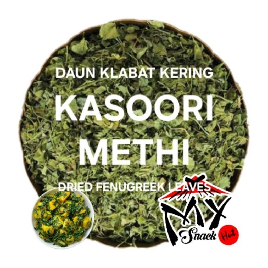 

KASOORI METHI 25GR DAUN KLABAT KERING KASURI FENUGREEK LEAF REMPAH BUMBU DAPUR MASAKAN INDIA ROTI TEH
