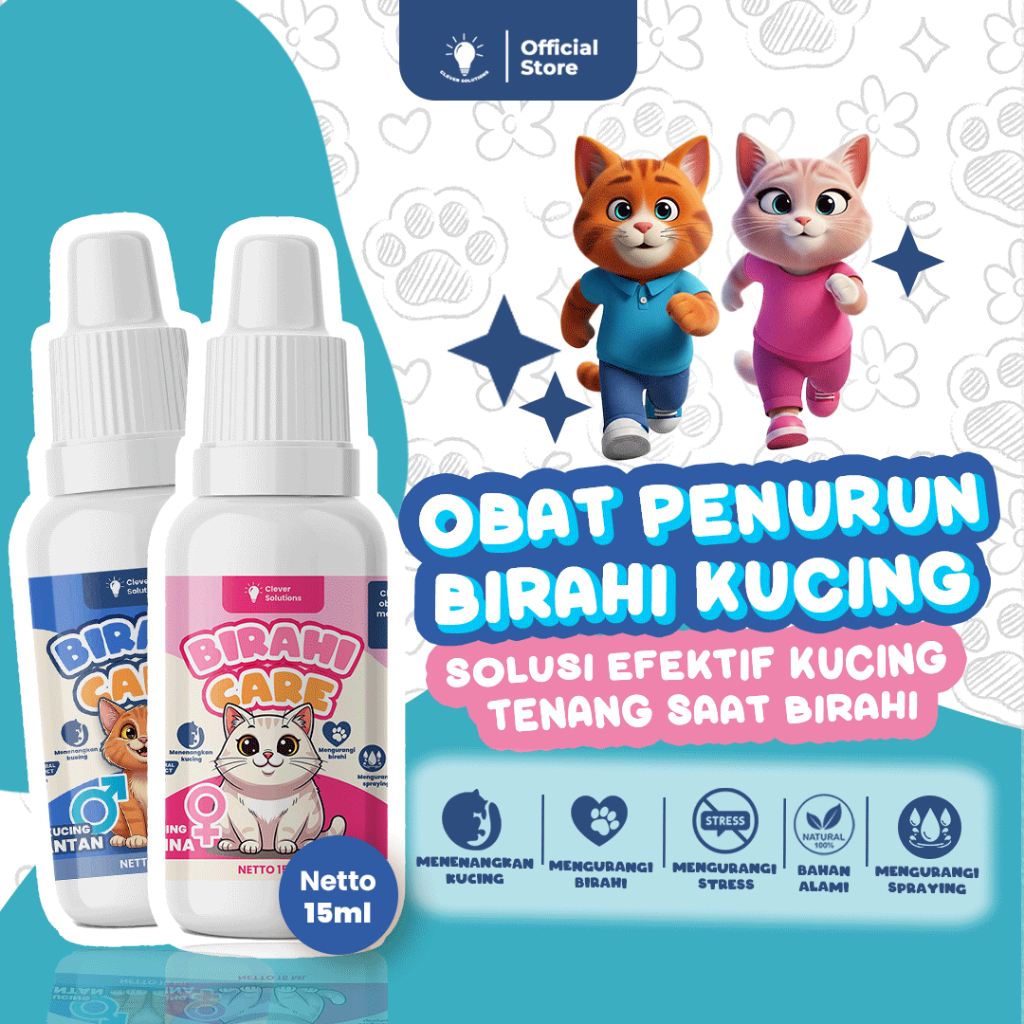 Clever Solutions - Birahi Care Jantan Betina,Pernurun Birahi Kucing, Spraying, dan keagresifan kucin