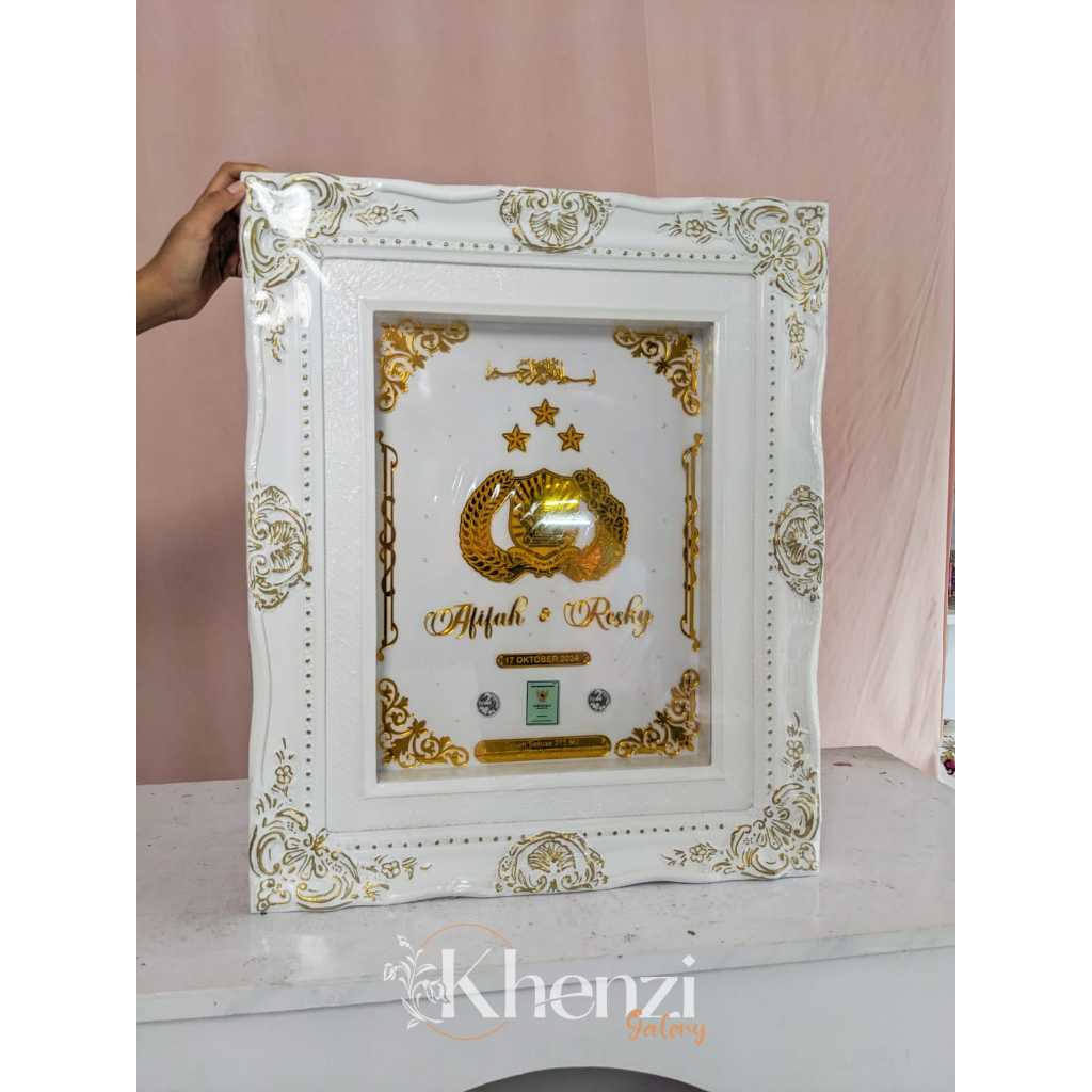 30x40 frame mahar pernikahan | mahar pernikahan kayu ukir isi logo | mahar pernikahan costum logo | 