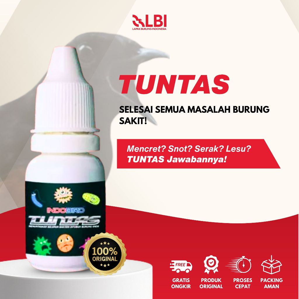 LBI - Tuntas Obat Burung Sakit Mencret Snot Serak Lesu untuk Burung Murai Batu Kacer Anis Ciblek Ken