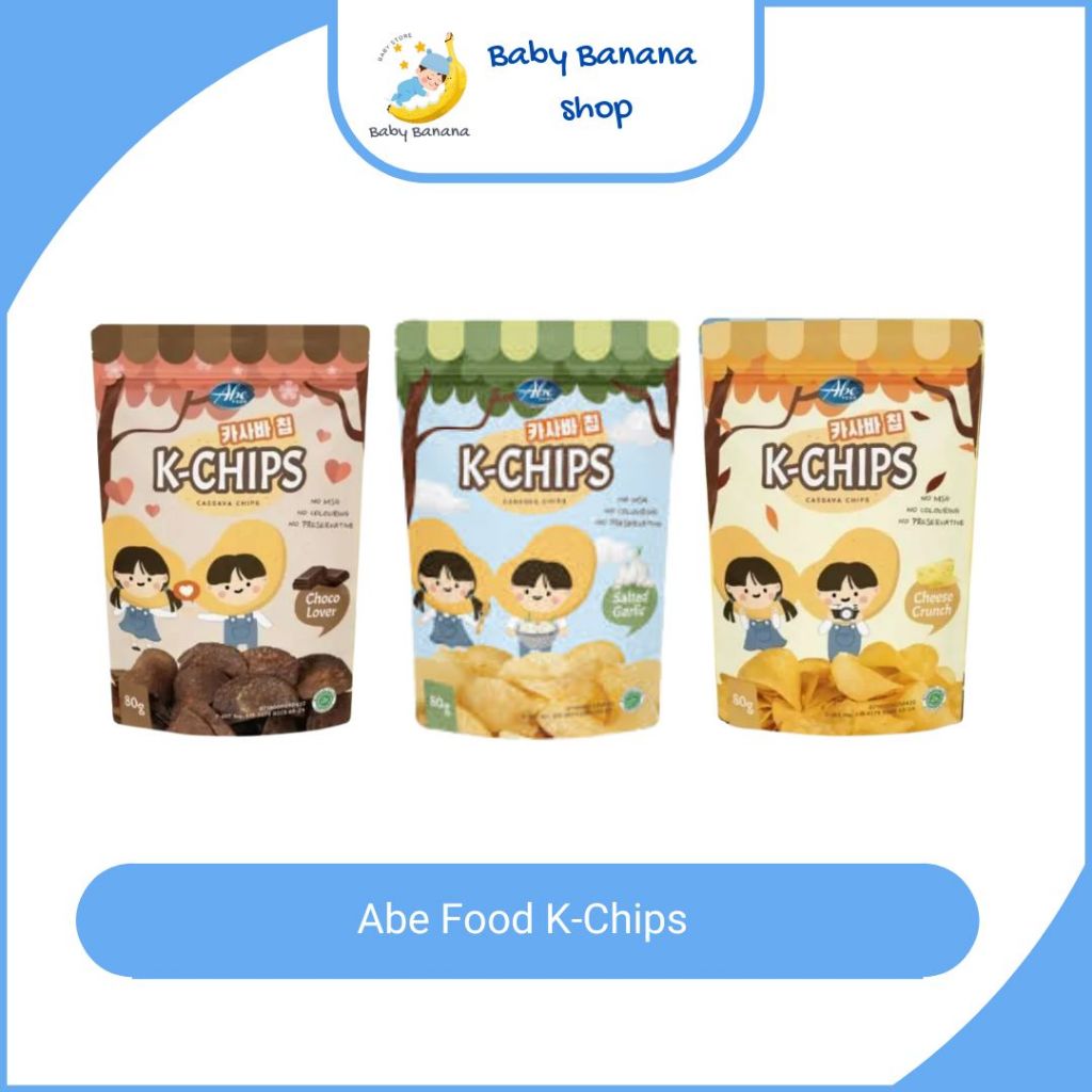

Abe Food K-Chips Keripik Singkong Cassava Chips 80 gram - Snack Anak