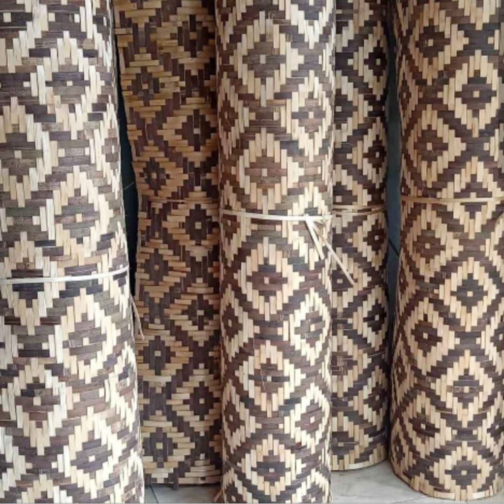 Anyaman bambu lembaran 3×3