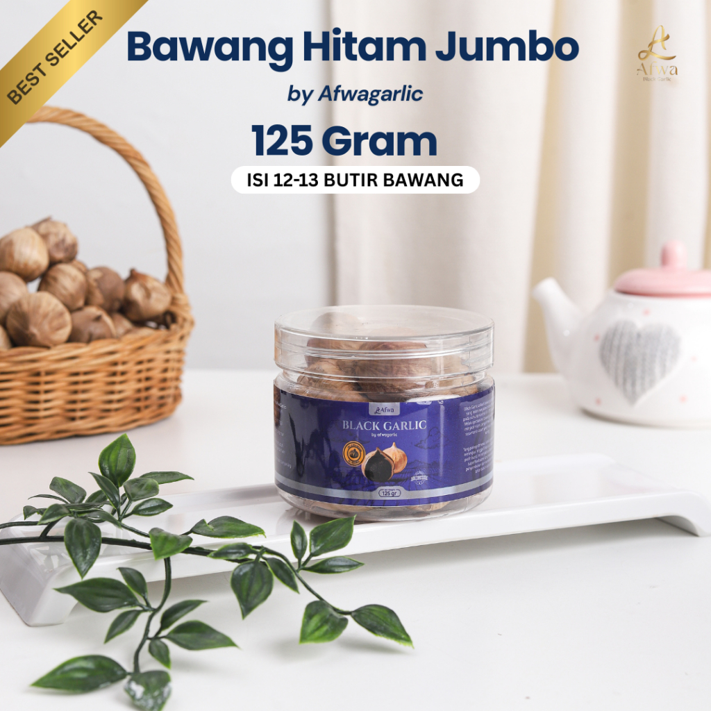 

125 Gr Black Garlic Jumbo 100% Ori I Bawang Hitam Jumbo by Afwagarlic (Bonus Emas Mini)